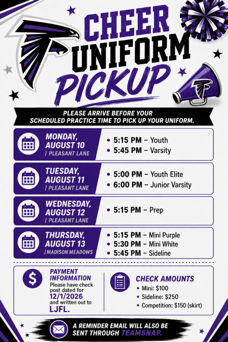 Cheer Uniform Pickup